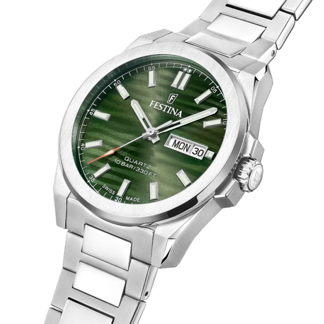 Festina Swiss Made Montre Acier<Montre Homme Classiques Acier - F20073-4 Bracelet Acier Argent