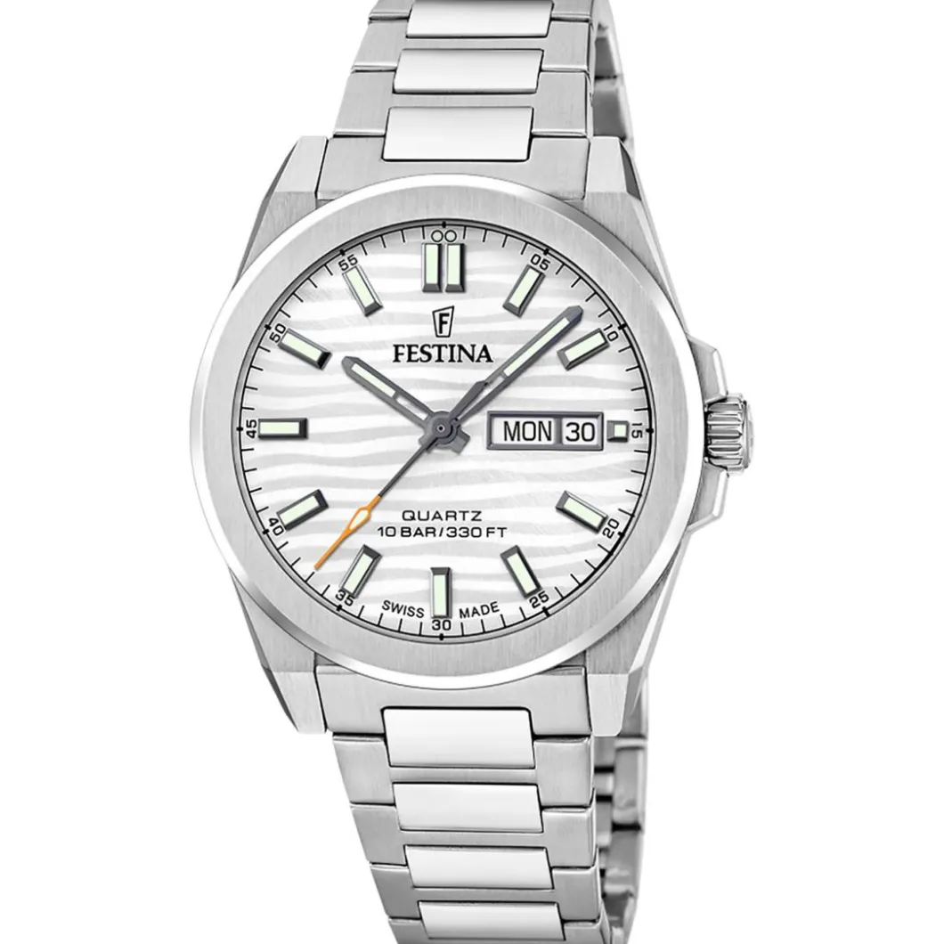 Festina Swiss Made Montre Acier<Montre Homme Classiques Acier - F20073-1 Bracelet Acier Argent