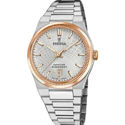 Festina Swiss Made Montre Acier<Montre Homme Rive Collection - F20065-1 Bracelet Acier Argent