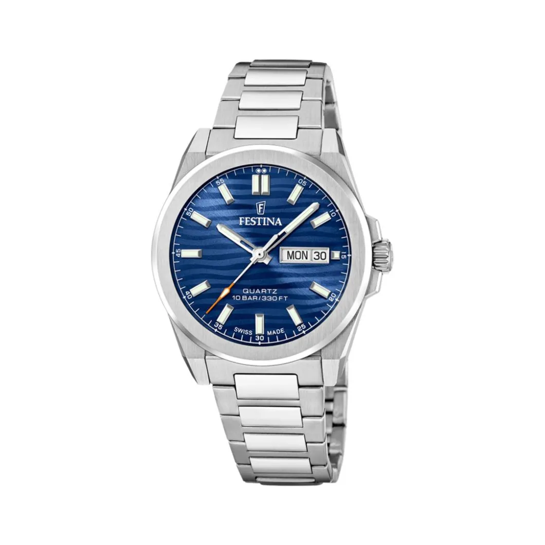 Festina Swiss Made Montre Acier<Montre Homme Classiques Acier - F20073-3 Bracelet Acier Argent