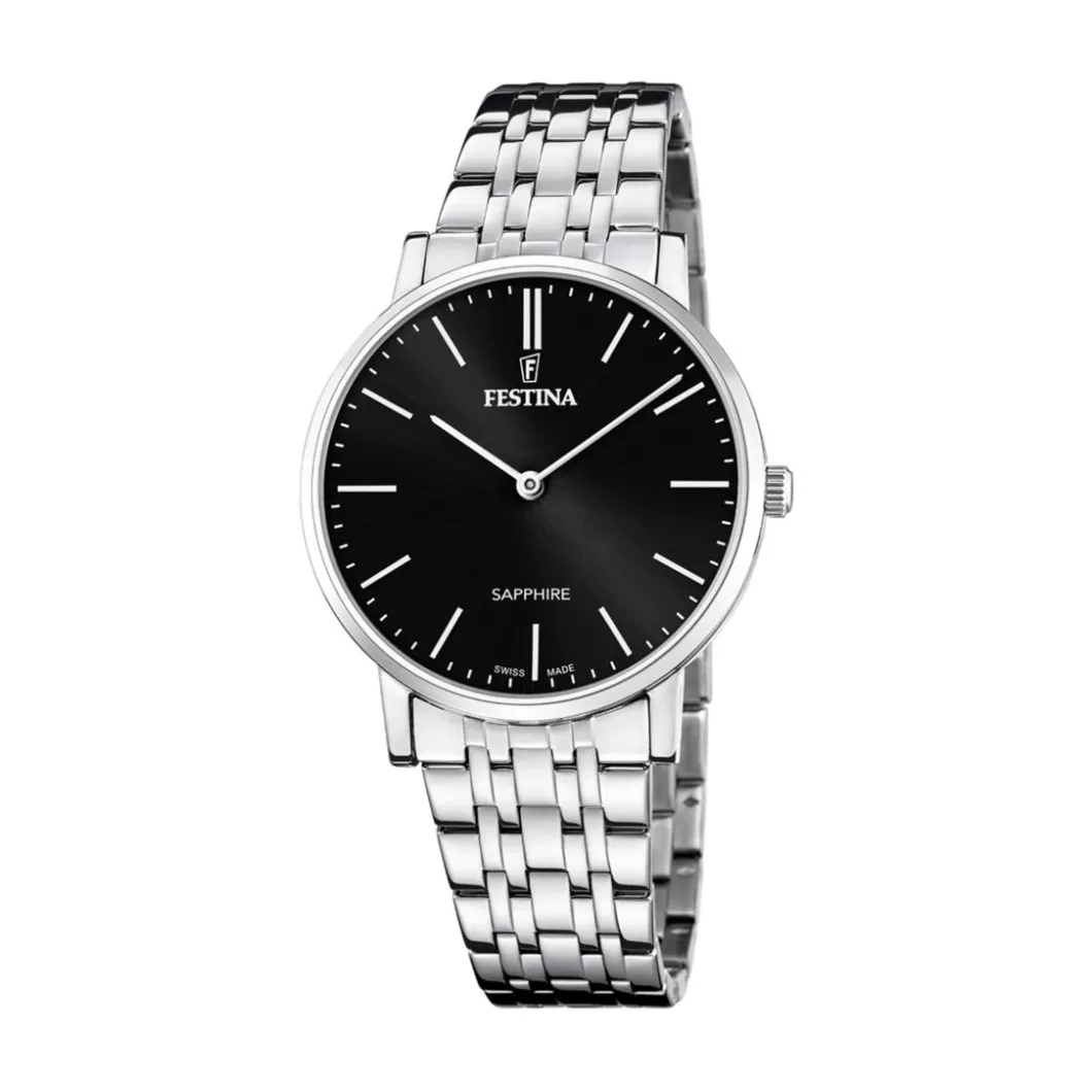 Festina Swiss Made Montre Acier<Montre Homme Classiques Acier - F20045-4 Bracelet Acier Argent