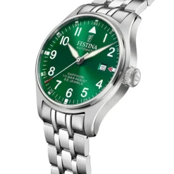 Festina Swiss Made Montre Acier|Montre Automatique<Montre Homme Automatico - F20151-B Bracelet Acier Argent