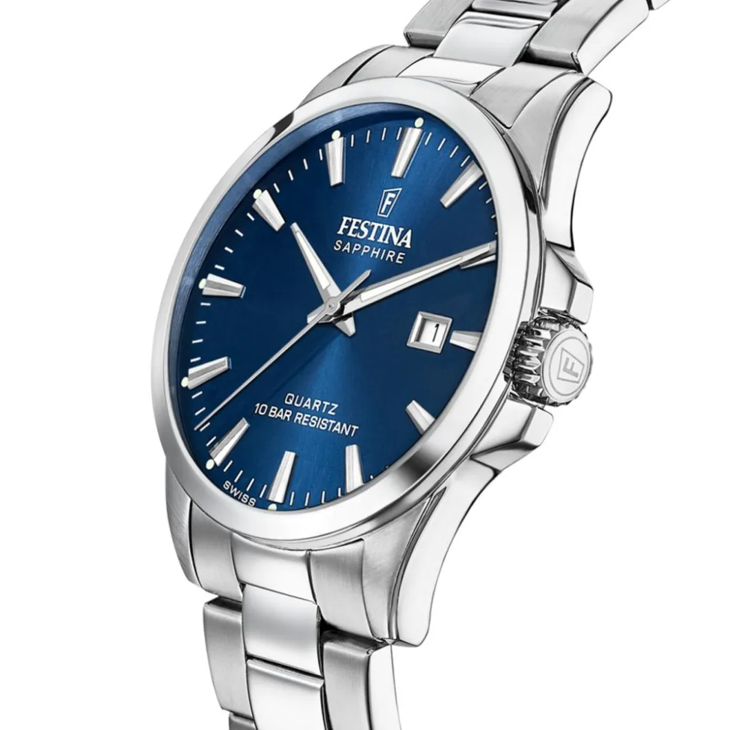 Festina Swiss Made Montre Acier<Montre Homme Classiques Acier - F20024-3 Bracelet Acier Argent