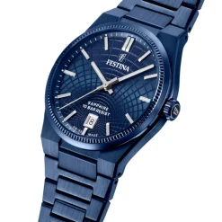 Festina Swiss Made Montre Acier<Montre Homme Rive Collection - F20078-1 Bracelet Acier Bleu