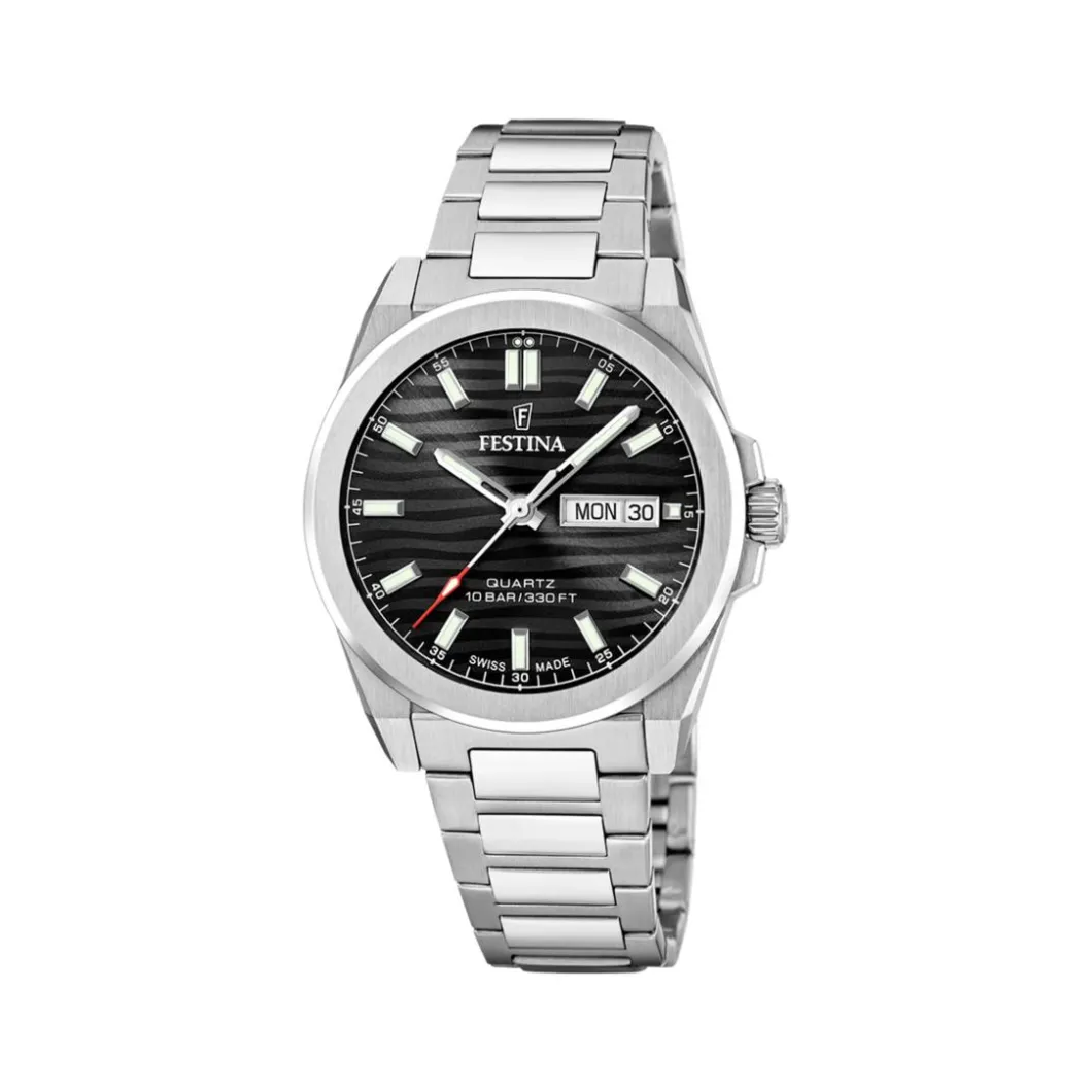 Festina Swiss Made Montre Acier<Montre Homme Classiques Acier - F20073-5 Bracelet Acier Argent
