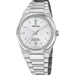 Festina Swiss Made Montre Acier<Montre Homme Rive Collection - F20051-1 Bracelet Acier Argent