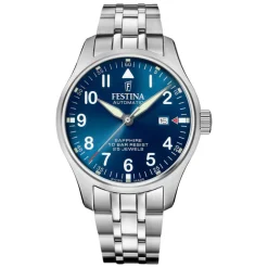 Festina Swiss Made Montre Acier|Montre Automatique<Montre Homme Automatico - F20151-C Bracelet Acier Argent