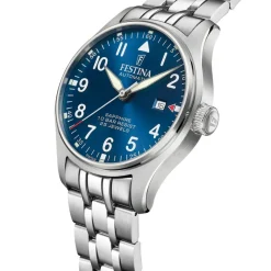 Festina Swiss Made Montre Acier|Montre Automatique<Montre Homme Automatico - F20151-C Bracelet Acier Argent