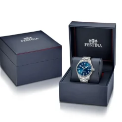Festina Swiss Made Montre Acier|Montre Automatique<Montre Homme Automatico - F20151-C Bracelet Acier Argent