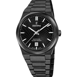 Festina Swiss Made Montre Acier<Montre Homme Rive Collection - F20080-1 Bracelet Acier Noir