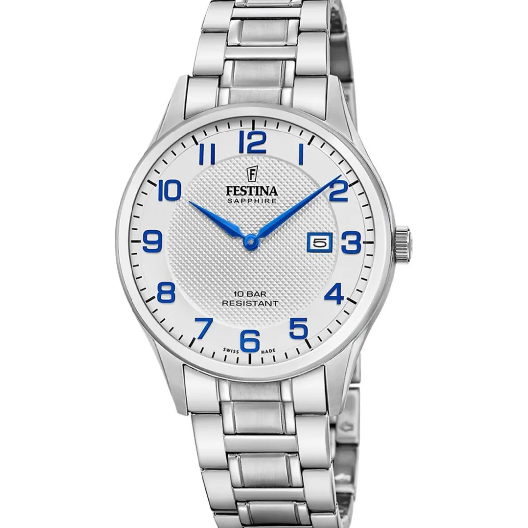 Festina Swiss Made Montre Acier<Montre Homme Classiques Acier - F20067-1 Bracelet Acier Argent