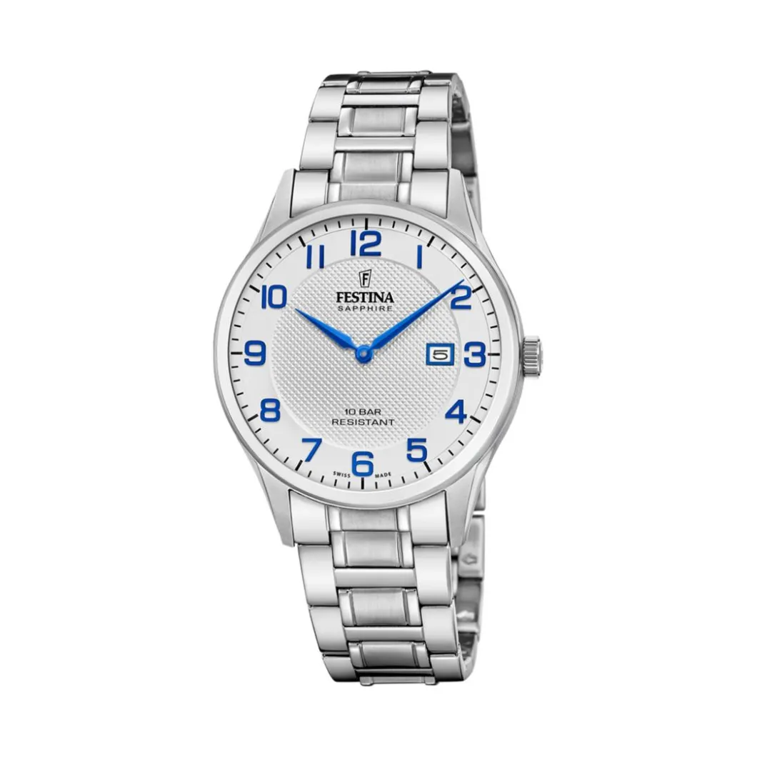 Festina Swiss Made Montre Acier<Montre Homme Classiques Acier - F20067-1 Bracelet Acier Argent