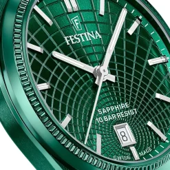 Festina Swiss Made Montre Acier<Montre Homme Rive Collection - F20079-1 Bracelet Acier Vert