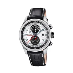 Festina Montre Cuir<Montre Homme Timeless Chronograph - F20695-1 Bracelet Cuir Noir