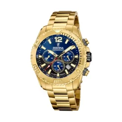 Festina Montre Acier<Montre Homme Timeless Chronograph - F20684-2 Bracelet Acier Doré