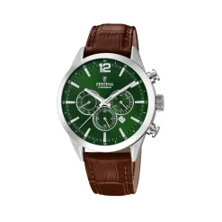 Festina Montre Cuir<Montre Homme Timeless Chronograph - F20542-8 Bracelet Cuir Marron