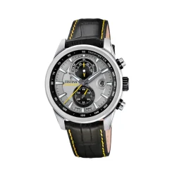 Festina Montre Cuir<Montre Homme Timeless Chronograph - F20695-4 Bracelet Cuir Noir