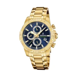 Festina Montre Acier<Montre Homme Timeless Chronograph - F20705-5 Bracelet Acier Doré