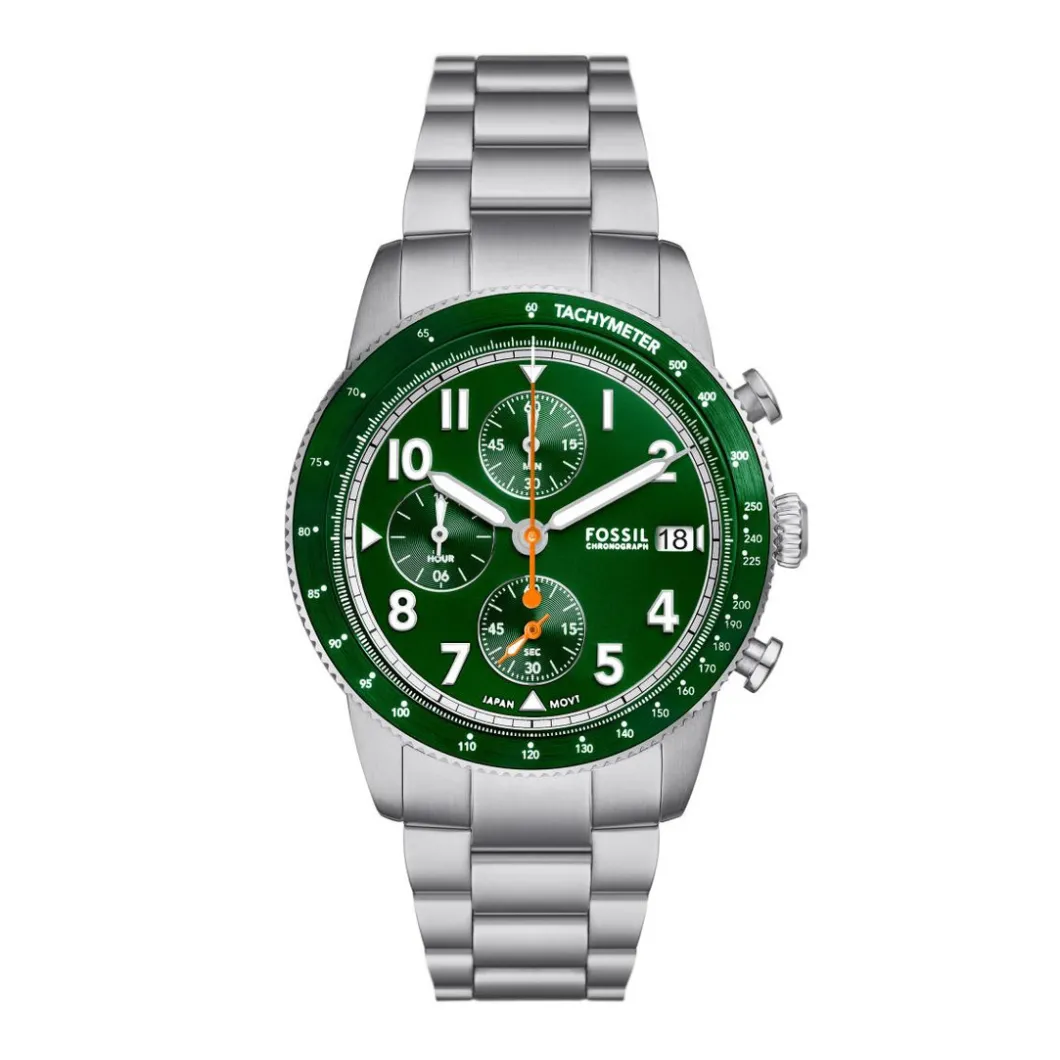 Fossil Montres Montre Acier<Montre Homme Fossil Sport Tourer - FS6048 Bracelet Acier Argent