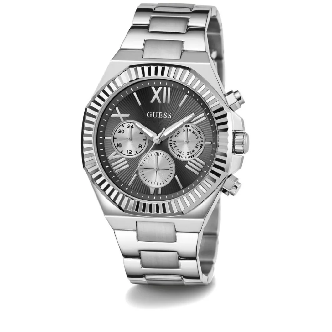 Guess Montre Acier<Montre Homme Equity - GW0703G1 Bracelet Acier Argent