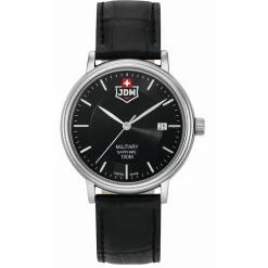 JDM Military Montre Cuir<Montre Homme Kilo - JDM-WG004-07 Bracelet Cuir Noir