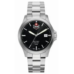 JDM Military Montre Acier<Montre Homme Alpha II - JDM-WG005-02 Bracelet Acier Argent