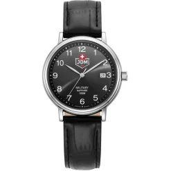 JDM Military Montre Cuir<Montre Homme Kilo - JDM-WG026-01 Bracelet Cuir Noir