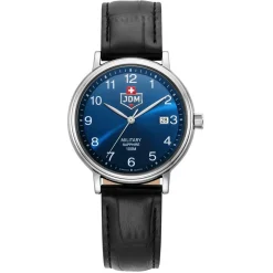 JDM Military Montre Cuir<Montre Homme Kilo - JDM-WG026-03 Bracelet Cuir Noir