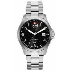 JDM Military Montre Acier<Montre Homme Alpha I - JDM-WG001-09 Bracelet Acier Argent