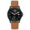 JDM Military Montre Cuir<Montre Homme Alpha I - JDM-WG001-04 Bracelet Cuir Marron