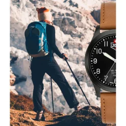 JDM Military Montre Cuir<Montre Homme Alpha I - JDM-WG001-04 Bracelet Cuir Marron