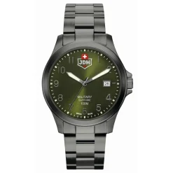 JDM Military Montre Acier<Montre Homme Alpha I - JDM-WG001-08 Bracelet Acier Gris