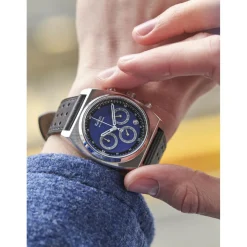 Kelton Montre Cuir<Montre Homme RC 24 Chrono - 9124832 Méca-Quartz Bleu