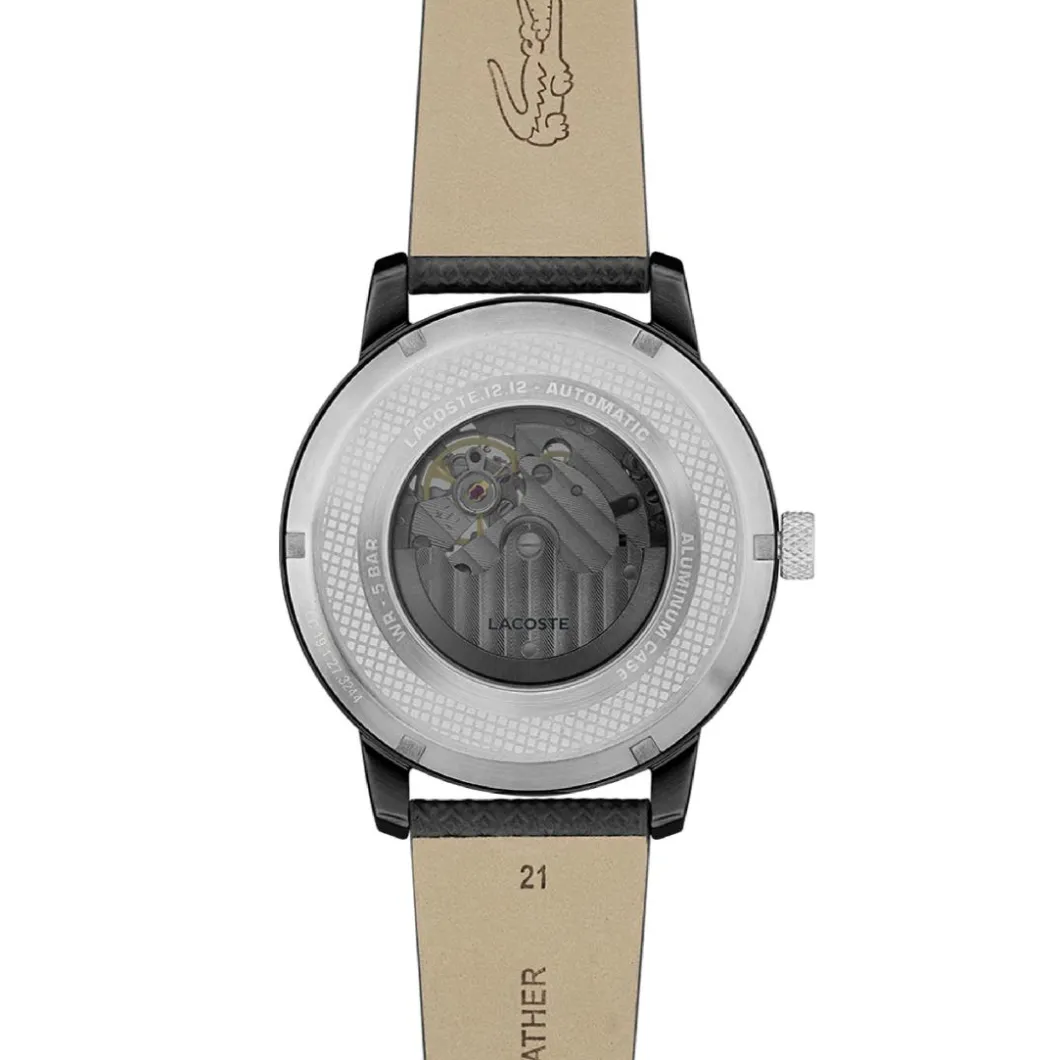 Lacoste Montre Cuir|Montre Automatique<Montre Homme .12.12 Automatique - 2011383 Bracelet Cuir Noir