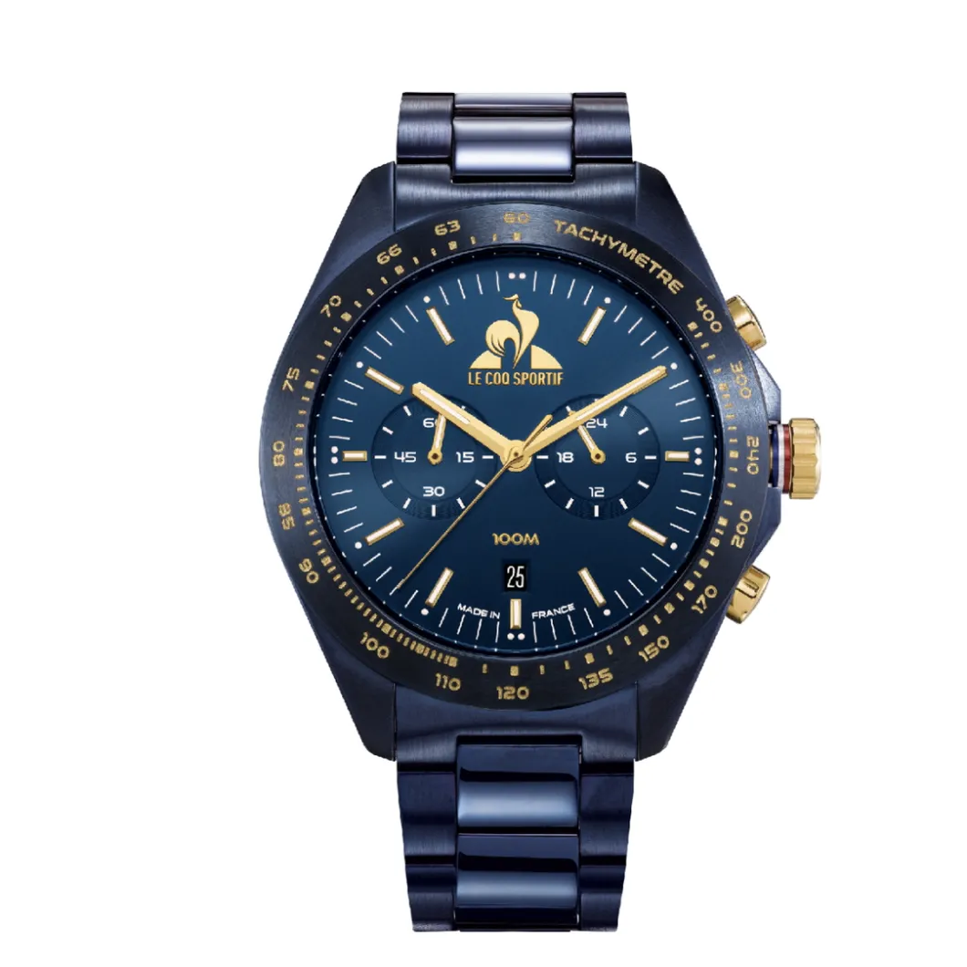 Le Coq Sportif Montres Montre Acier<Montre Homme Coq D'Or - LC37641BLT15B Bracelet Acier Bleu