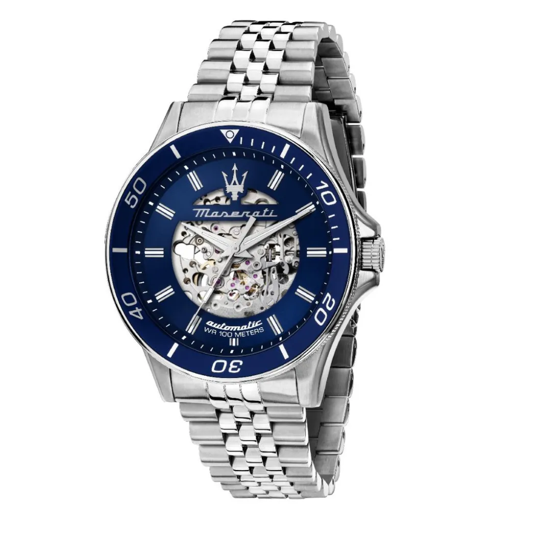 Maserati Montre Acier|Montre Automatique<Montre Homme Sfida - R8823140011 Bracelet Acier Argent