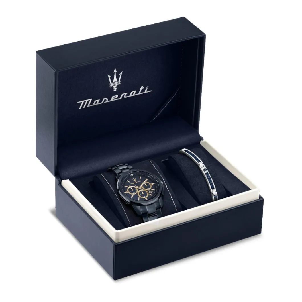 Maserati Montre Acier<Montre Homme Successo - R8873621042 Bracelet Acier Bleu