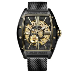 Montignac Montre Acier|Montre Automatique<Montre Homme - MOW1103 Bracelet Acier Bleu