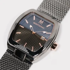 Montignac Montre Cuir<Montre Homme - MOW1104 Bracelet Cuir Noir