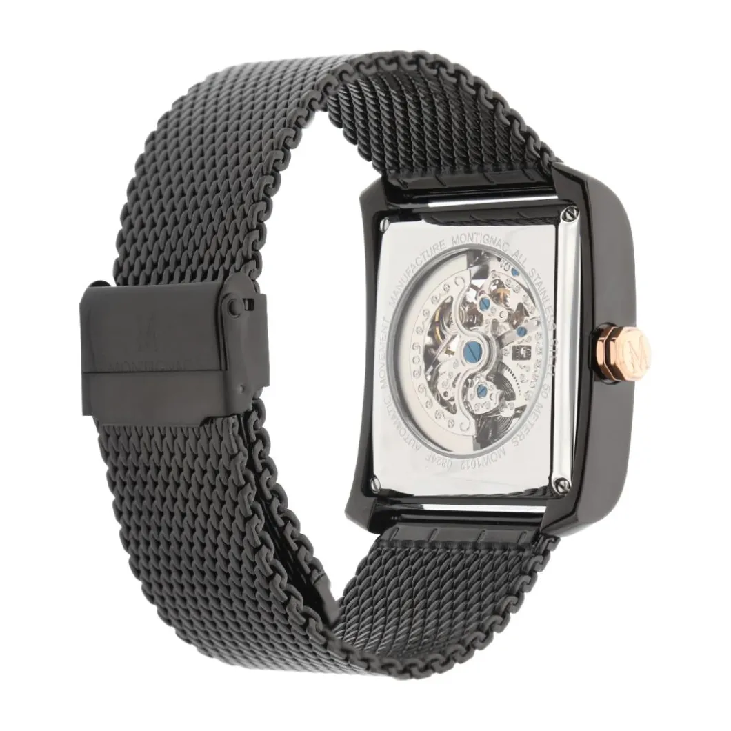 Montignac Montre Automatique<Montre Homme - MOW1012 Bracelet Acier Noir