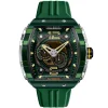 Nubeo Montres Montre Automatique<Montre Homme Magellan 24H Automatic - NB-6087-05 Bracelet Silicone Vert