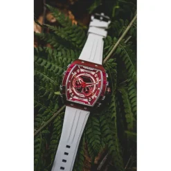 Nubeo Montres Montre Automatique<Montre Homme Magellan 24H Automatic - NB-6087-02 Bracelet Silicone Blanc