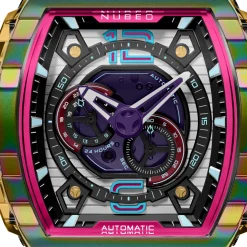 Nubeo Montres Montre Automatique<Montre Homme Magellan 24H Automatic - NB-6087-03 Bracelet Silicone Blanc