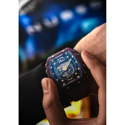 Nubeo Montres Montre Automatique<Montre Homme Magellan 24H Automatic - NB-6087-01 Bracelet Silicone Violet