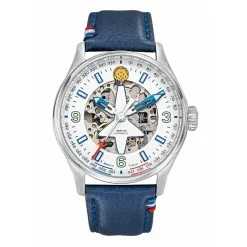 Patrouille de France Montres Montre Automatique|Montre Cuir<Montre Homme Patrouille de France Coffret Edition spéciale 1981 Patrouille de France - 668904 Cuir Bleu