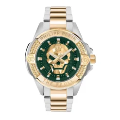 Philipp Plein Montre Acier<Montre Homme The $Kull - PWAAA2825 Bracelet Acier Bicolore