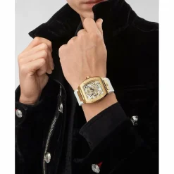 Philipp Plein Montre Automatique<Montre Homme The $Keleton - PWBAA0421 Bracelet Silicone Blanc
