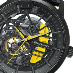 Pierre Lannier Montre Automatique|Montre Fabriquée En France<Montre Homme Paddock - 338A443 Bracelet Cuir Noir