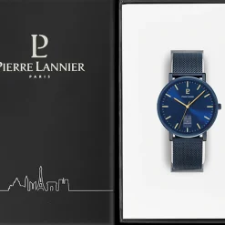 Pierre Lannier Montre Acier<Montre Homme Coeur Battant - 299C469 Bracelet Acier Bleu
