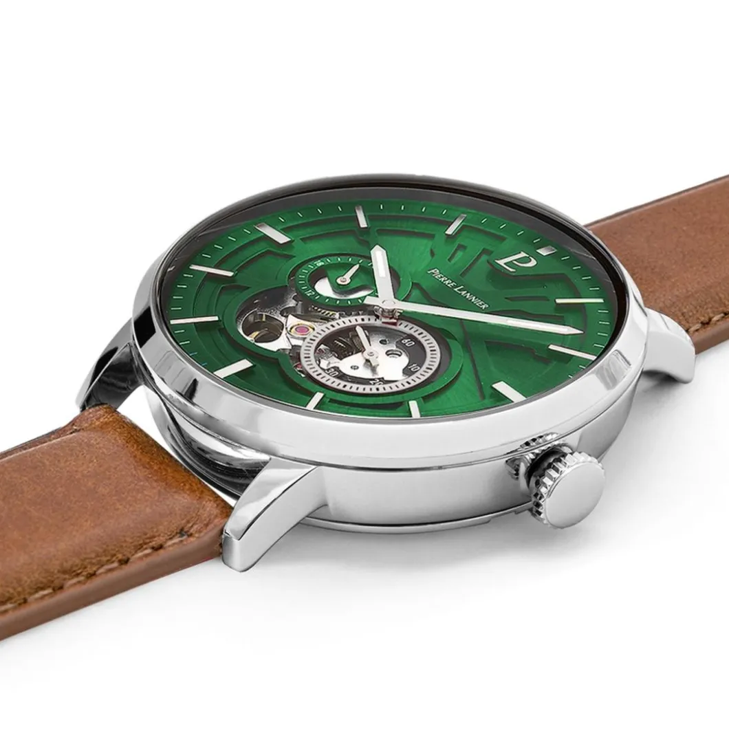 Pierre Lannier Montre Automatique|Montre Cuir<Montre Homme - 334B174 Trio Bracelet Cuir Brun